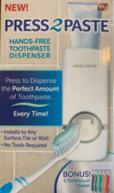 Press 2 Paste As Seen On TV Hands Free Toothpaste Dispenser New in box - £14.07 GBP