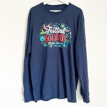 NWT Disney Festival of Holidays 2024 T Shirt DCA Long Sleeve Blue XL - $19.99