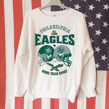 Vintage white Philadelphia Eagles Nfl football sweatshirt East 1933 - £35.26 GBP