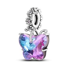 2024 New S925 Butterfly Murano Dangle Charm for European Bracelet and Necklace - £8.55 GBP