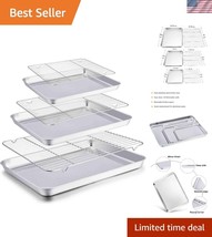 Stainless Steel Baking Sheet Set 20&#39;&#39; 16&#39;&#39; 12.5&#39;&#39; with Cooling Racks - 6... - $1,055.53 MXN