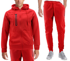 Men&#39;s Athletic Gym Sport Casual Running Jogging Sweat Hooded Tracksuit Set - $49.49+