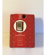 Dover and York Wooden Pen Holder and Clock - $13.58 CAD