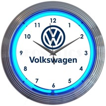 Volkswagen Car Garage 15&quot; Wall Décor Neon Clock 8VWCLK - $85.99
