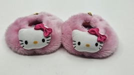 Build A Bear Hello Kitty Pink Fuzzy Slippers Shoes Accessory Pink Bow Va... - $14.84