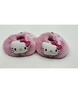 Build A Bear Hello Kitty Pink Fuzzy Slippers Shoes Accessory Pink Bow Va... - €12,70 EUR