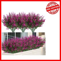 8 Bundles of Realistic Artificial Lavender - Indoor &amp; Outdoor Decor Esse... - $17.81