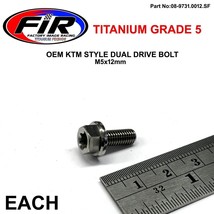 Titanium Dual Drive Bolt M6 x12MM Collar Screw KTM engine case air filter brake - £7.93 GBP