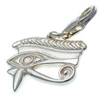 Eye of Horus Ancient Egypt Clip Charm. British Sterling 925 Silver. - £16.60 GBP