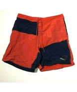 Nautica Competition Swim Trunks Shorts Mens 36 Red Blue Colorblock Draws... - £9.60 GBP