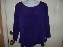 Forever 21 Purple Long Sleeve Blouse Size L Women&#39;s EUC - £11.64 GBP