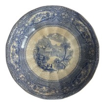 Antique T. Goodfellow Ironstone Blue Transferware Plate 19th Century - $38.70