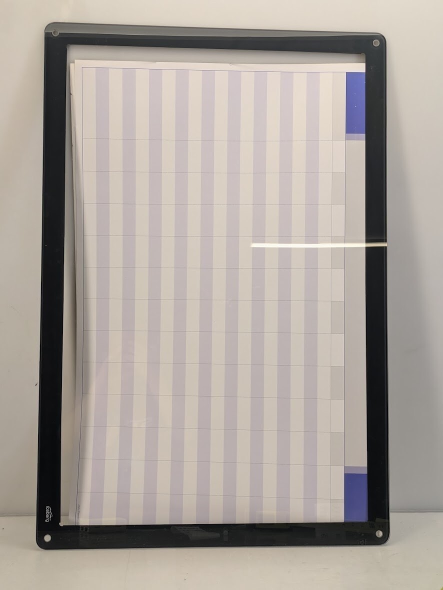 ICEBERG Clarity Insertable Dry Erase Board Glass Custom Print 24.5&quot;x36.5... - $172.25