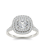 14K White Gold 1 1/4ct TDW Diamond Double Halo Engagement Ring - $3,879.99