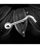 925 Sterling Silver Nose Stud Screw Pin 1.8mm Polished Silver Ball Sleek... - $179.80 MXN