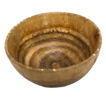 Onyx Bowl Hand Carved Stone Bowl Decorative Mineral Marble Translucent - £76.34 GBP