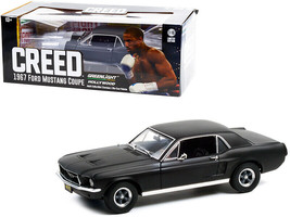 1967 Ford Mustang Coupe Matt Black Adonis Creed&#39;s Creed 2015 Movie 1/18 Diecast - £64.33 GBP