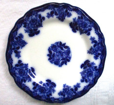 New Wharf Pottery Waldorf Antique Flow Blue 9.75 Dinner Plate Victorian England - £26.18 GBP