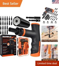 Universal Socket Tool Set - Ratcheting T-Handle with Drill Adapter for Dads - $40.50