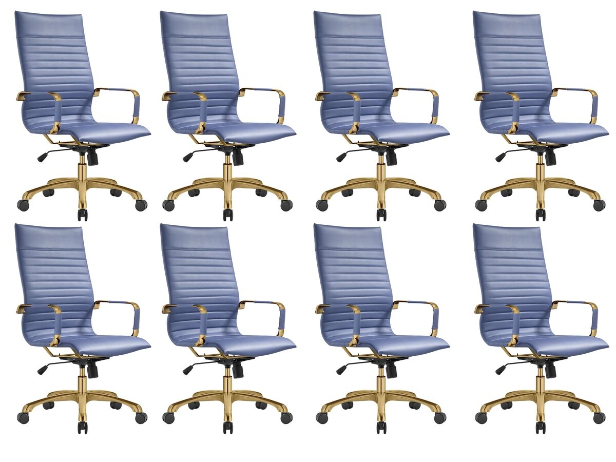 LeisureMod Harris High-Back Task Office Chair - Modern Leather Upholster... - $1,883.17