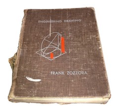 Engineering Drawing By Frank Zozzora 1953 Hardcover (Rough Shape) - $6.80