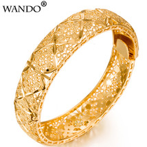 Wando 24k Gold Color Ethiopian Dubai Bangles For Women Ramadan Bangles&amp;Bracelet  - £11.28 GBP