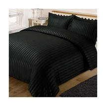 Dreamscene Satin Stripe Duvet Cover with Pillow Cases Quilt Bedding Set,... - £22.33 GBP