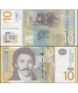 Serbia 10 Dinara. 2013 UNC. Banknote Cat# P.54b - £0.76 GBP