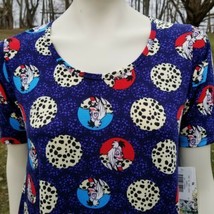 LuLaRoe Disney Cruella De Vil Dalmations Perfect T Size XS Blue Top T-Shirt NEW - £18.37 GBP