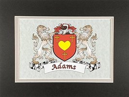 Adams Irish Coat of Arms Print - Frameable 9&quot; x 12&quot; - £15.59 GBP