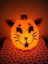 Halloween Seasons Orange Sparkle Light Up Cat - £27.96 GBP