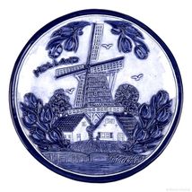 Holland Delft Blue Porcelain wall plate | Decor | Netherlands traditional art - $99.45