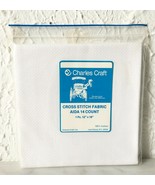 Charles Craft 14 Count White Aida Cross Stitch Fabric 100% Cotton - 12&quot; ... - £3.67 GBP