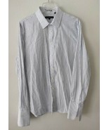 John Varvatos Mens Size 17 Long Striped Long Sleeve Dress Shirt Superfin... - $33.44 CAD