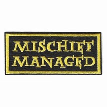 MISCHIEF MANAGED IRON ON PATCH 4&quot; Harry Potter Movie Book Fan Embroidered - $4.50
