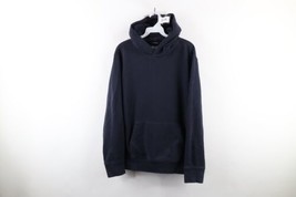 Vintage Gap Sweats Mens Size Medium Faded Blank Hoodie Sweatshirt Navy Blue - $74.20