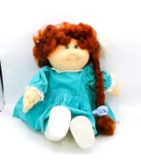 Vintage CPK 1987 Growing Hair Doll W/ Red Braid Green Eyes Velvet Dress ... - $464.58 MXN