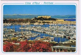 France Postcard Cote D&#39;Azur Antibes Marina Fort Carre - £1.72 GBP