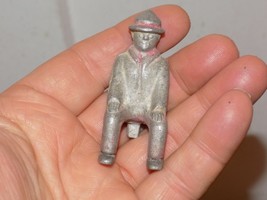 Vintage Toy Cast Metal Tractor Driver Passenger - $29.70