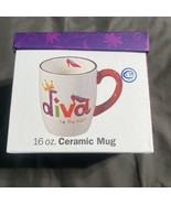 New Diva To The Max Ceramic Girls Coffee/Hot Chocolate 16 oz. Mug  With Box - $9.89