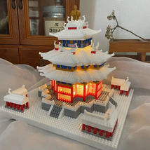 Building Blocks Imperial Palace Snowy View Corner Tower Toys #light - $20.99