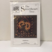 Sunflowers Punch Needle Embroidery Pattern Fabric The Sweetheart Tree - £9.45 GBP