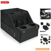 Car Seat Organizer with 11 Compartments and 2 Cup Holders Black for Trav... - $51.43