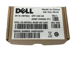 NEW IN BOX GENUINE Dell 10G 0WTRD1 WTRD1 SFP-10G-SR 10gbase-sr sfp+ tran... - £19.53 GBP