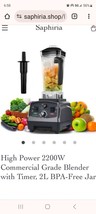 High Power 2200W Commercial Grade Blender with Timer - £163.03 GBP