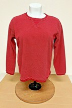 Denim &amp; Co Womens XL Red Cozy Fleecy Waffle Poly Sporty Shirt    - £9.78 GBP