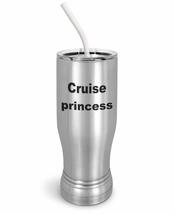 PixiDoodle Vacation Cruise Princess Insulated Coffee Mug Tumbler with Spill-Resi - £26.85 GBP+