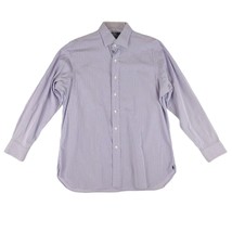 Vtg Polo RALPH LAUREN Regent Custom Fit Dress Shirt, Men&#39;s 16.5 34 Purple Stripe - £18.97 GBP