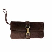 VTG KOOBA Ladies Dark Brown Suede Clutch with wristlet NWT 90s,2000 - $79.30