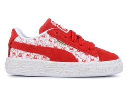 Puma Suede Classic x Hello Kitty Bright Red Toddlers Size 10 Sneakers 366465 01 - £35.35 GBP